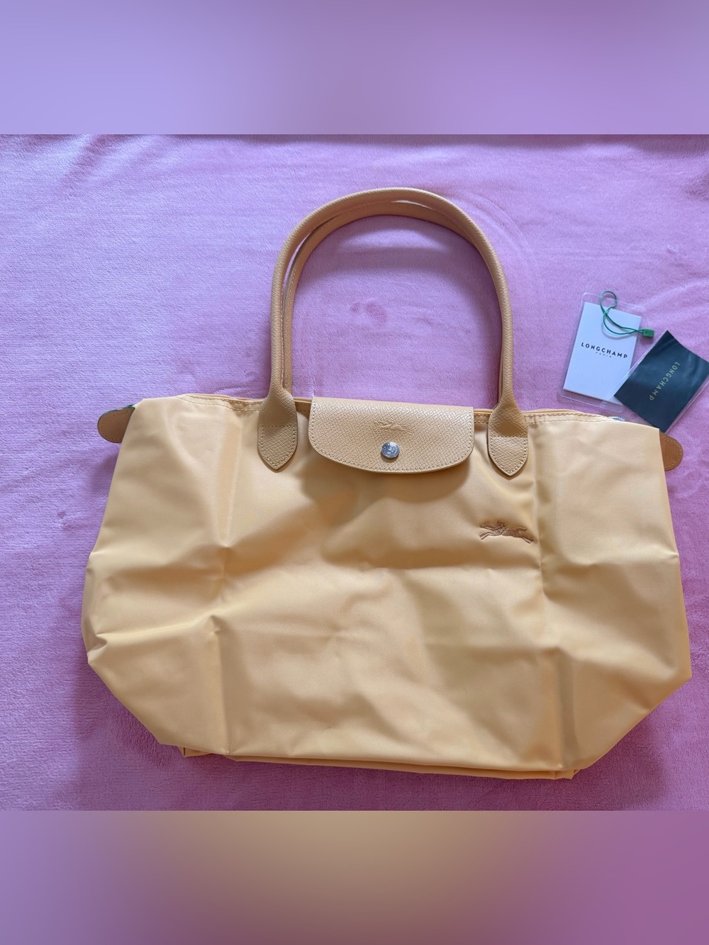 Longchamp Le Pliage Tote in Warm Yellow Large